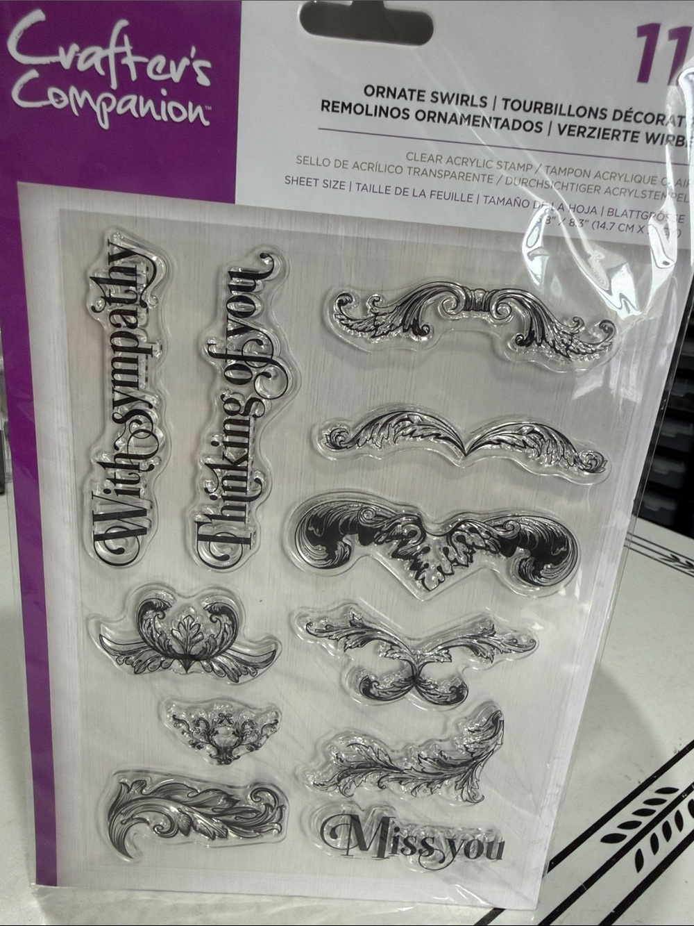 Crafters Companion Ornate Swirls Stamp Set
